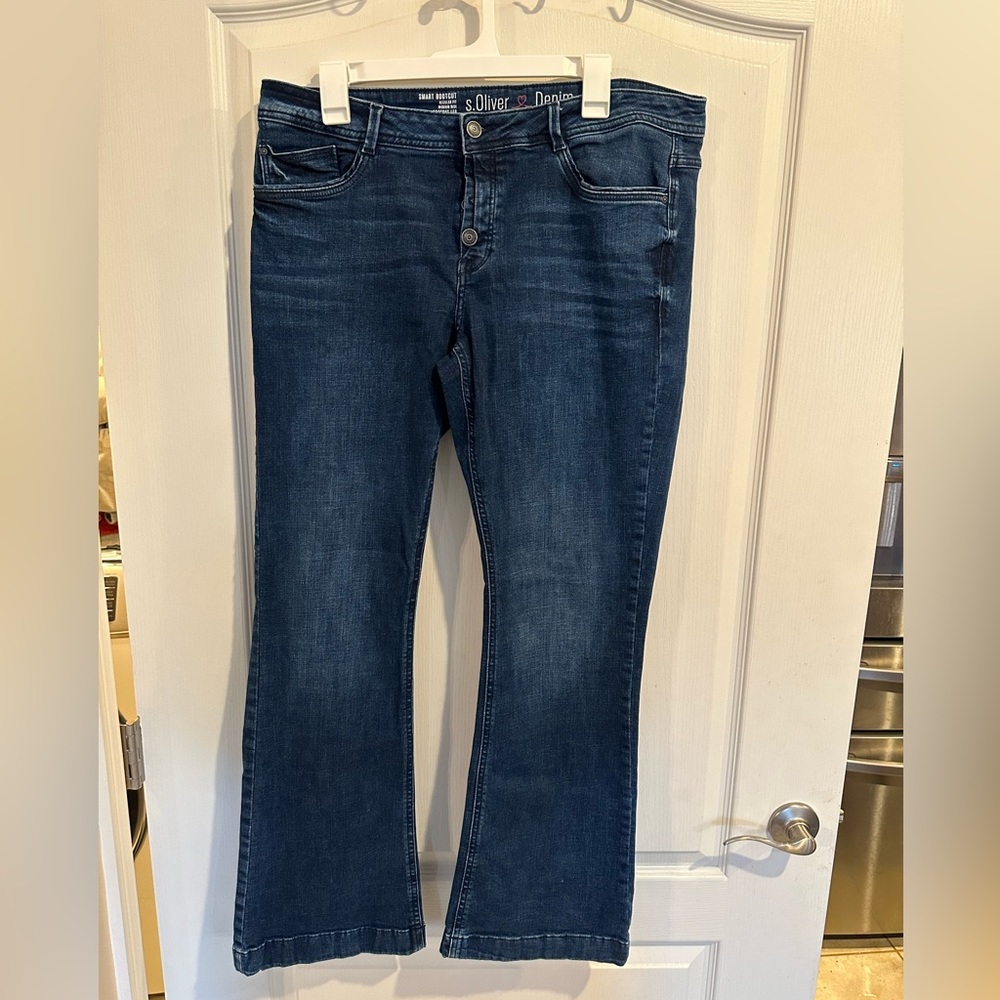 s. Oliver Denim smart bootcut button fly jeans. Plus size 14